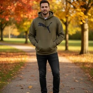 Puma Khaki Hoodie Men's Large‎